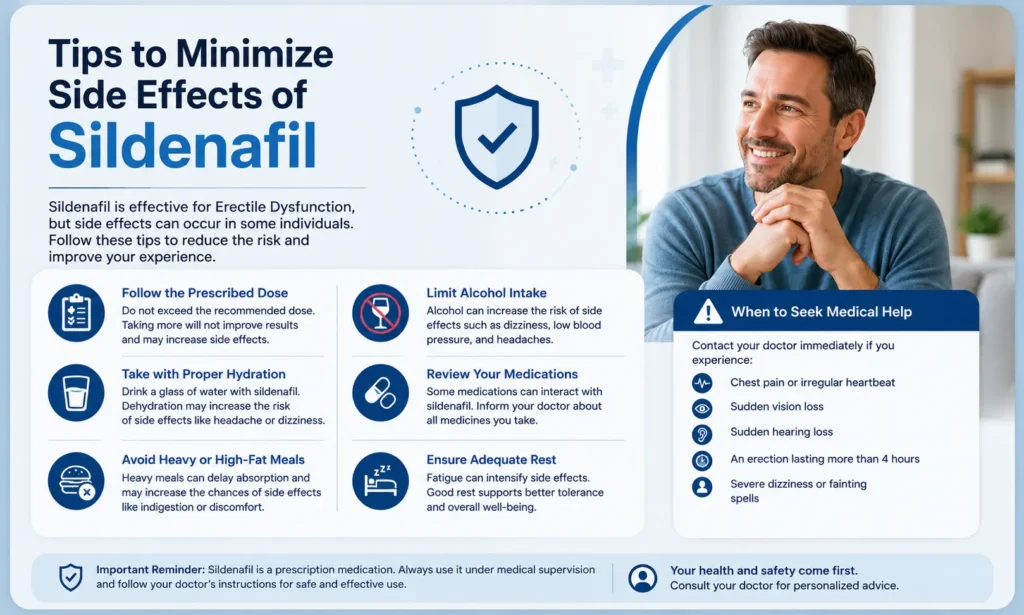 How to reduce side effects of sildenafil